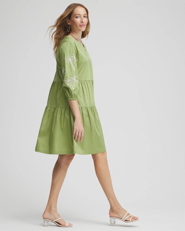 Poplin Embellished Dress - image 2